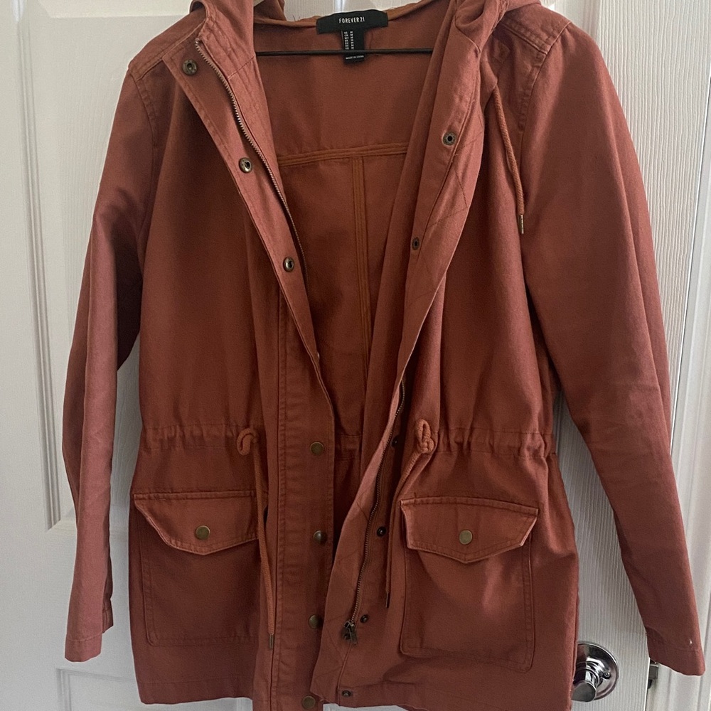 Forever 21 Women's Terracotta Utility Jacket